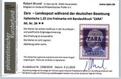 Germany WWII Italy Zara Mi34 MNH Besetzung Croatia Expert Photo Cert 95757