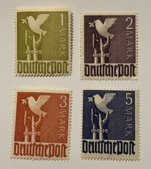 1947-48 GERMANY STAMPS SET #574-577 PEACE DOVE MH OG TRI-ZONE OCCUPATION