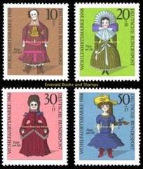 EBS Germany 1968 – Welfare: Dolls – Wohlfahrt: Puppen – Michel 571-574 – MNH**