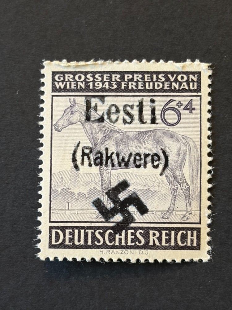 Germany WWII propaganda fantasy ovpt (ESTONIA/RAKVERE) 6+4 Rpf. MNH /s2 #526