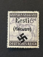 Germany WWII propaganda fantasy ovpt (ESTONIA/RAKVERE) 6+4 Rpf. MNH /s2 #526