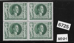 #6725 MNH Adolf Hitler block B232 / 1943 Birthday / Germany Third Reich / WWII