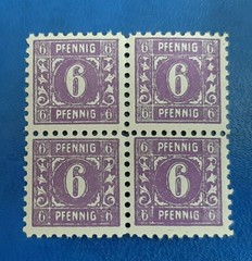 Germany Stamps Allied Occupation 4x 6 Pfennig 1945 Block SBZ Mi. Nr. 9 (19760)