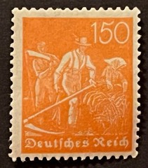 Travelstamps: 1922 Germany Deutsches Reich 150pf Stamp Scott #175/Mi 189 MOGNH.