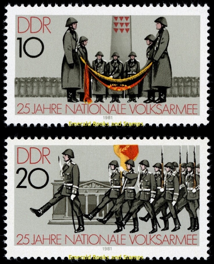 EBS East Germany DDR 1981 – National People’s Army (NVA) – Mi. 2580-2581 – MNH**
