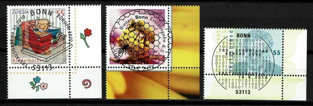 Bundle 2796, 2798, 2802, Corner 4 stamped, Mi. 3,-