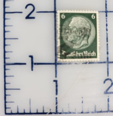 GERMANY ~ Deuirches Reich ~ Green Stamp 6 Heller ~ Cancelled/Posted ~ B302