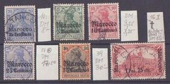 German Post in Morocco Stamp Lot with several better ones