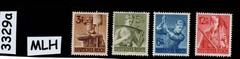 MLH stamp set B237-B240 WWII Germany Hitler youth Reich Labor service #3329a