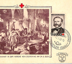 SAAR FDC *HENRI DUNANT* 1953 TAG DER BRIEFMARKE Dudweiler Germany XM100