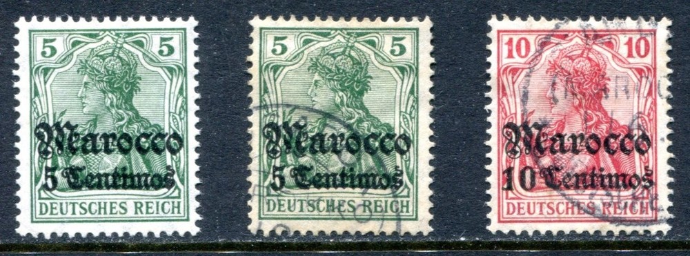 Germany in Morocco 1906 – 1911 Used and Unused Lot #2