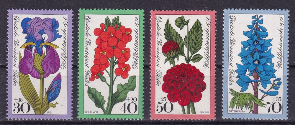Berlin MNH ** 524-27 SC B128-31 Flowers