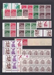 West Germany Brandenburg Gate etc Stamps MNH, Used. Inc tete beche, Booklets.