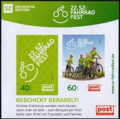 Postmodern: MiNr. 446 – 447 Bl. 58, „22. Sz-Fahrradfest“, Block, Postfrisch
