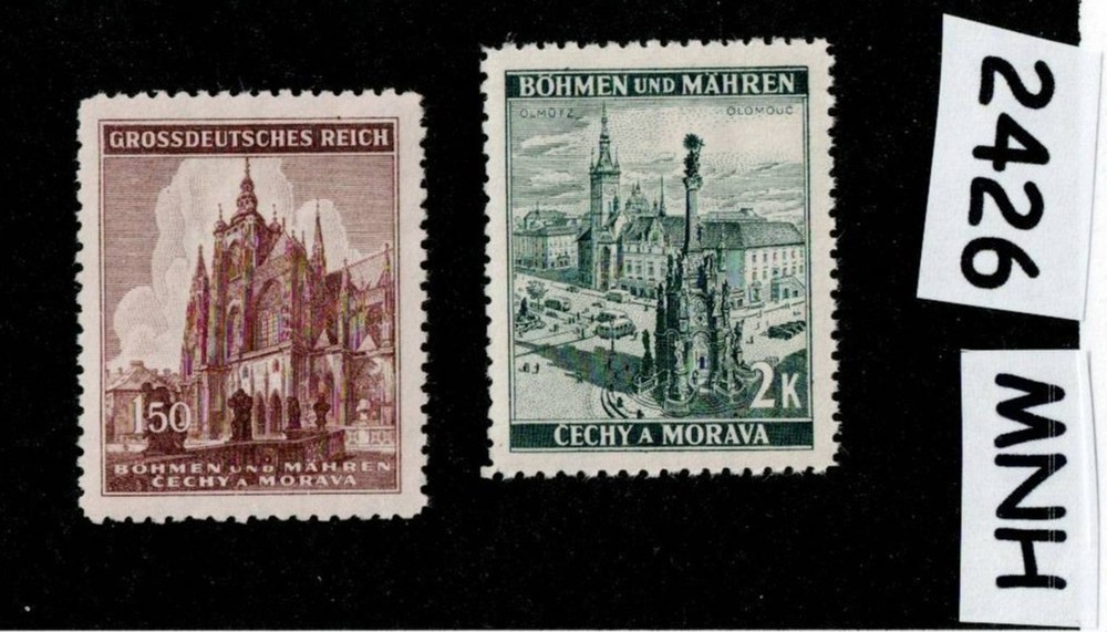 MNH Stamps Prague Castles & Cathedrals WWII Germany Occupation of BaM #2426