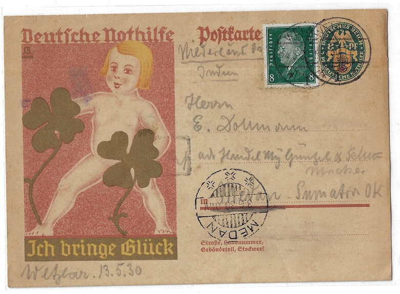 Germany: 1930; Postal Stationery, internal mail, thamatic child add post EBAc098
