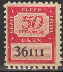 Stamp Germany Revenue WWII Fascism VW War Era KDF Kraft Freude DSGV 36111 MNH