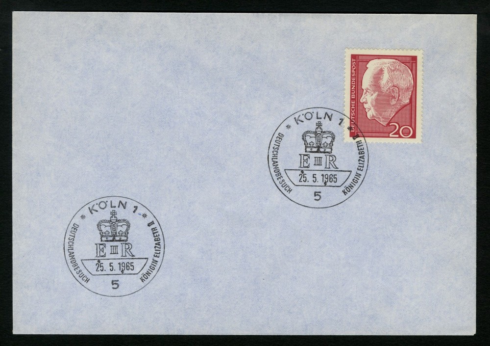 Germany Postal History Cover sc 881 Dr. h.c. Heinrich Lübke – Koln Postmark 1965