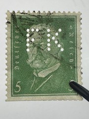 Lot of 160+ Germany 1900-1932 Weimar Reichspost Pictorials Perfins Used