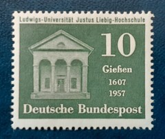 GERMANY Deutsche Bundespost 1957 10Pf MNH University Mi 258 Scott 768 VF/XF 4661