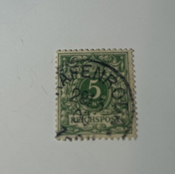 Stamp Germany Reich REICHSPOST 5 Pfennig 1891 Crown Mi. Nr. 46 b [🇩🇪34671]