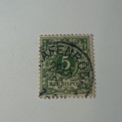 Stamp Germany Reich REICHSPOST 5 Pfennig 1891 Crown Mi. Nr. 46 b [🇩🇪34671]