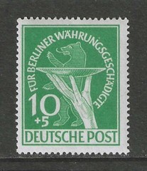 Germany 1949 Berlin West 10+5 Pfennig semi postal issue mint** signed $ 115.00