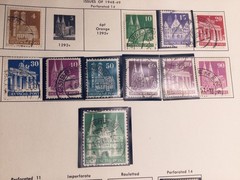 Germany Lot – 127 Stamps 1946-56 on Cut Album Pages – DDR, USSR, British US Zone