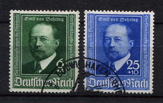 German Reich WW II : Emil von Behring set from 1940 – used