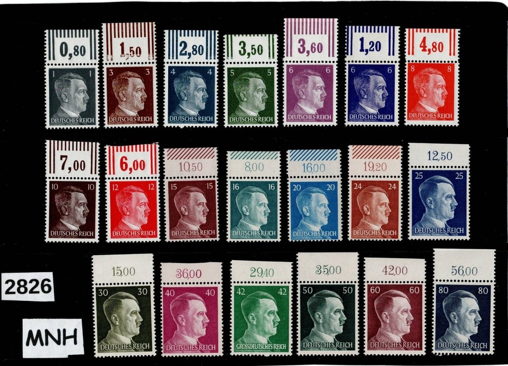 MNH stamp set Adolf Hitler Full set 20 different 1941-1944 Germany WWII #2826