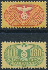 Stamp Germany Revenue WWII 3rd Reich Medical Invalid Selection MNG