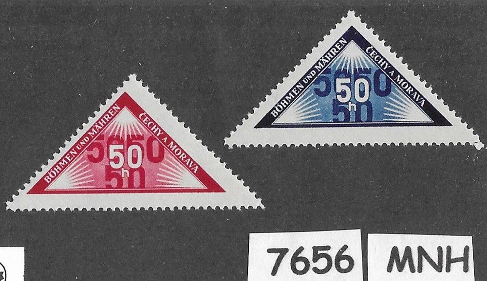 MNH set EX1-EX2 Personal delivery stamps WWII German Occupation of BaM #7656