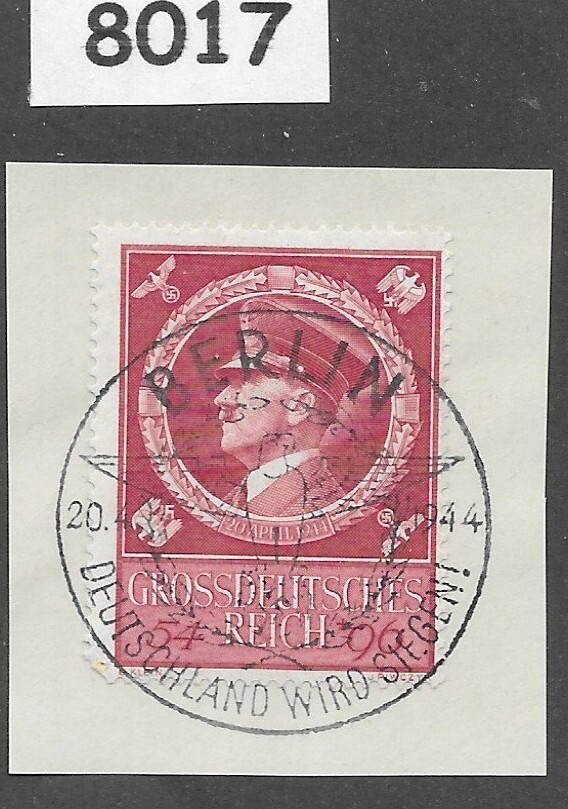 Sc B271 Adolf Hitler 1944 Birthday stamp Third Reich Berlin Germany #8017