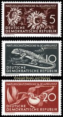 EBS East Germany DDR 1957 – Protect Nature Week – Michel 561-563 – MNH**