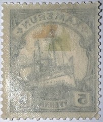 Travelstamps:Germany KAROLINEN Stamps Kaiser’s Yacht MOGH 5 Pfennig. WMK