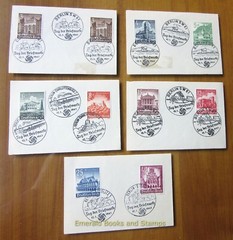 EBS Germany 1940 Buildings – Bauwerke Michel 751-759 Sonderstempel KRIEG 559