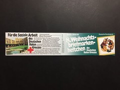 GERMANY STAMP BOOKLET 1989 RED CROSS CHRISTMAS NOEL ROTES KREUZ RARE!! xa89