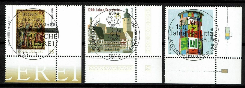 Bundle 2437, 2438, 2444, Corner 4 stamped, Mi. 2.80