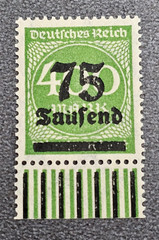 Stamp Germany Reich FREIMARKE 75 000 Mark 1923 Mi. Nr. 287 [🇩🇪37415]