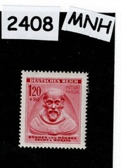 MNH stamp 1943 B16 Wartime Winter relief WWII Germany Occupation BaM #2408