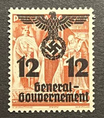 Travelstamps:Germany WWII Propaganda Stamp Poland Occupation Gen Gov’t 12gr
