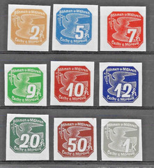 Bohemia & Moravia 1939 Newspaper Stamps Mi#’s 42-50 MNH**