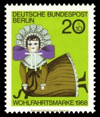 EBS Berlin 1968 – Beautiful Vintage Dolls – Puppen – Michel 322-325 – MNH**
