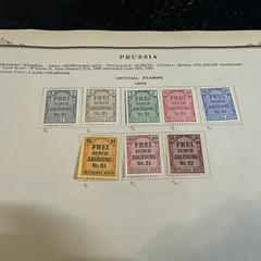 GERMANY REICH 1903 OFFICIAL SET FOR USE IN PRUSSIA SCOTT OL1-OL8 MH (s70)