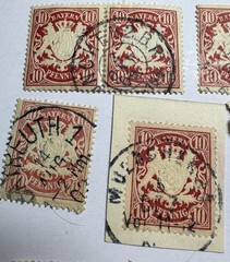 38 Bavaria Bayern Used Stamp Lot Coat Arms Ludwig München Cancel 1890s-1920s