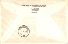 Germany FFC 1955 Lufthansa – Frankfurt To Johannesburg – J37521