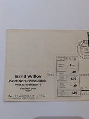 Germany Third Reich Scott #458 Hindenburg Stamp Postmarked Document