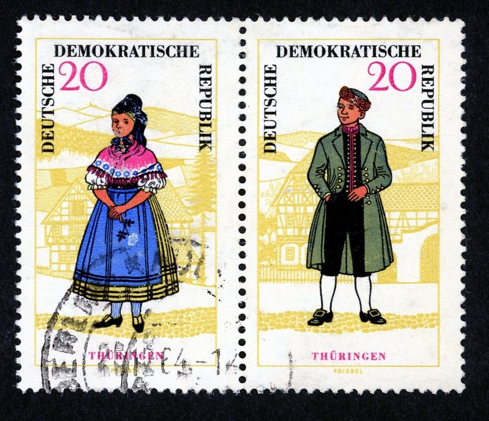 Stamps DDR, Scott # 744a used pair