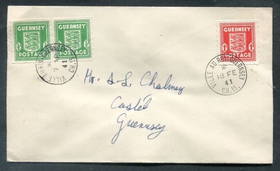 GUERNSEY Channel Islands Stamp Islands 1+2 Mint Pair + Single Value