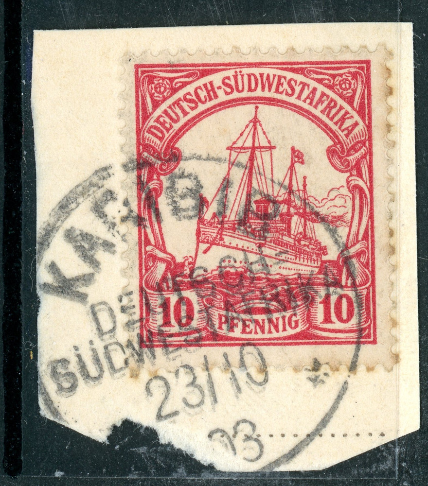 Germany 1901 SWA Southwest Africa 10pf Carmine Yacht Scott #15 VFU Y155